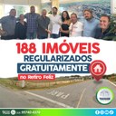 188 imóveis regularizados gratuitamente no bairro Retiro Feliz em Tremembé