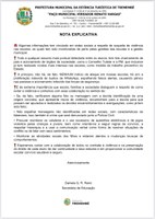ATENÇÃO: Nota explicativa sobre supostos ataques as escolas de Tremembé