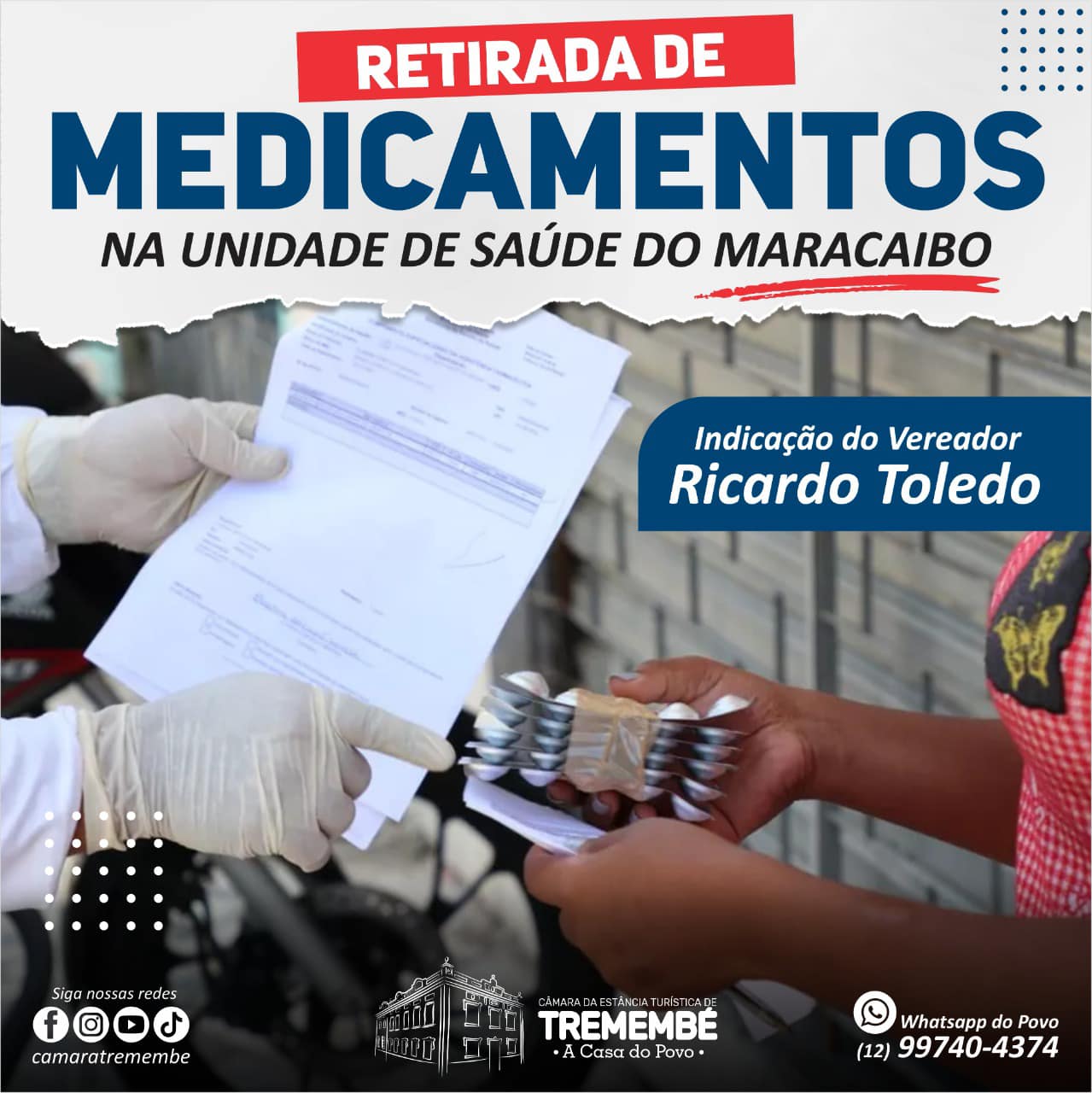 Entrega de medicamentos para moradores da região do Maracaibo