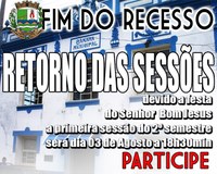Fim do recesso