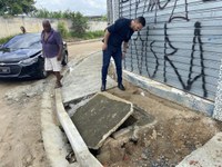 Fiscalização nas obras de asfalto e galerias da Av. Girassóis (Flor do Campo)