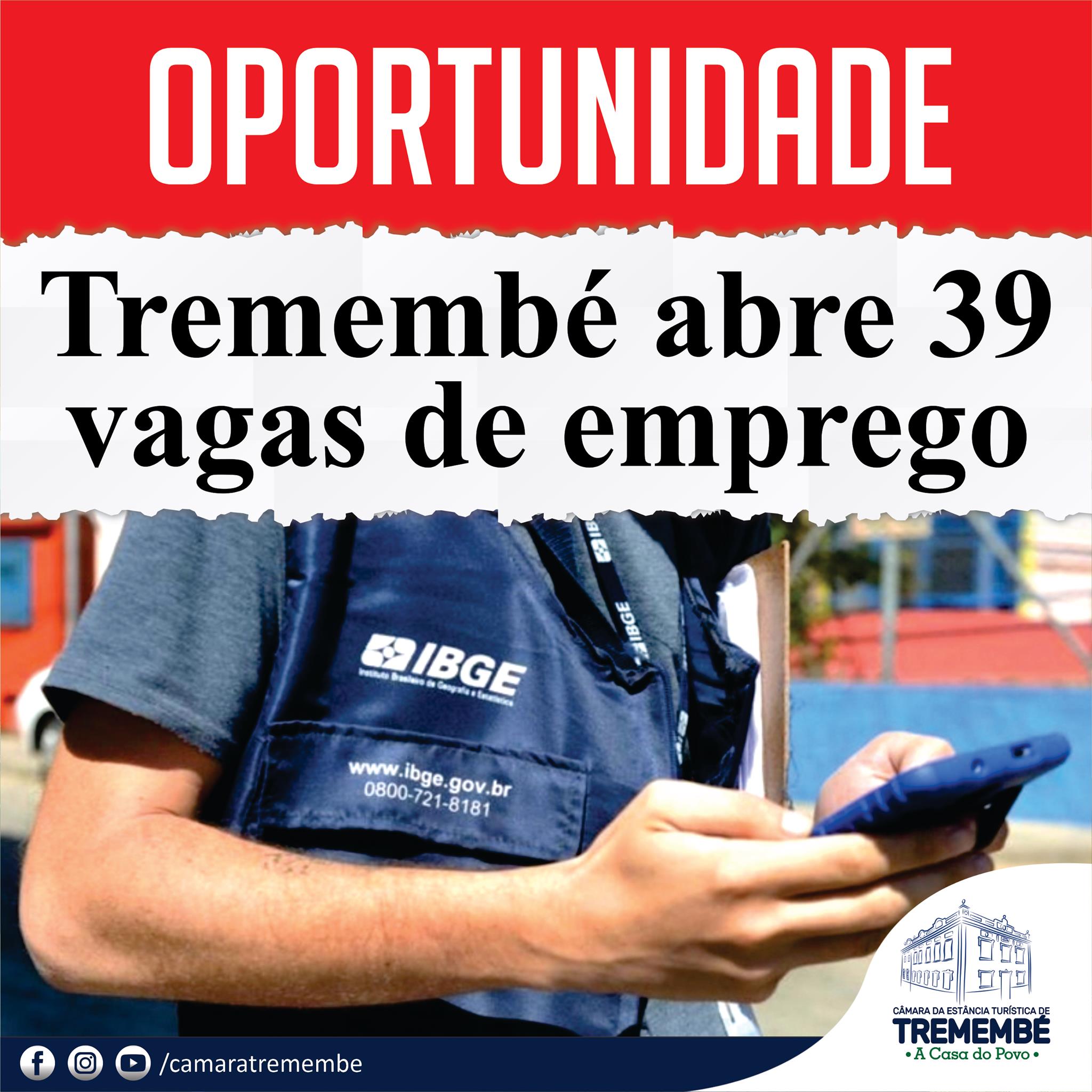 39 vagas de emprego para Tremembé