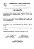 Adjudicação Carta-Convite Nº 03/2018 - Processo Interno Nº 05/2018