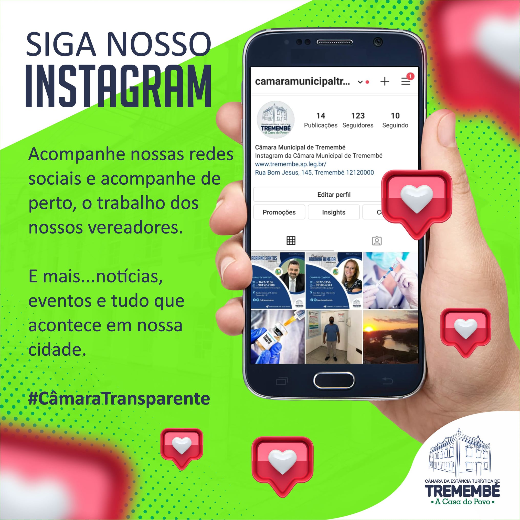 Agora a Câmara está no Instagram