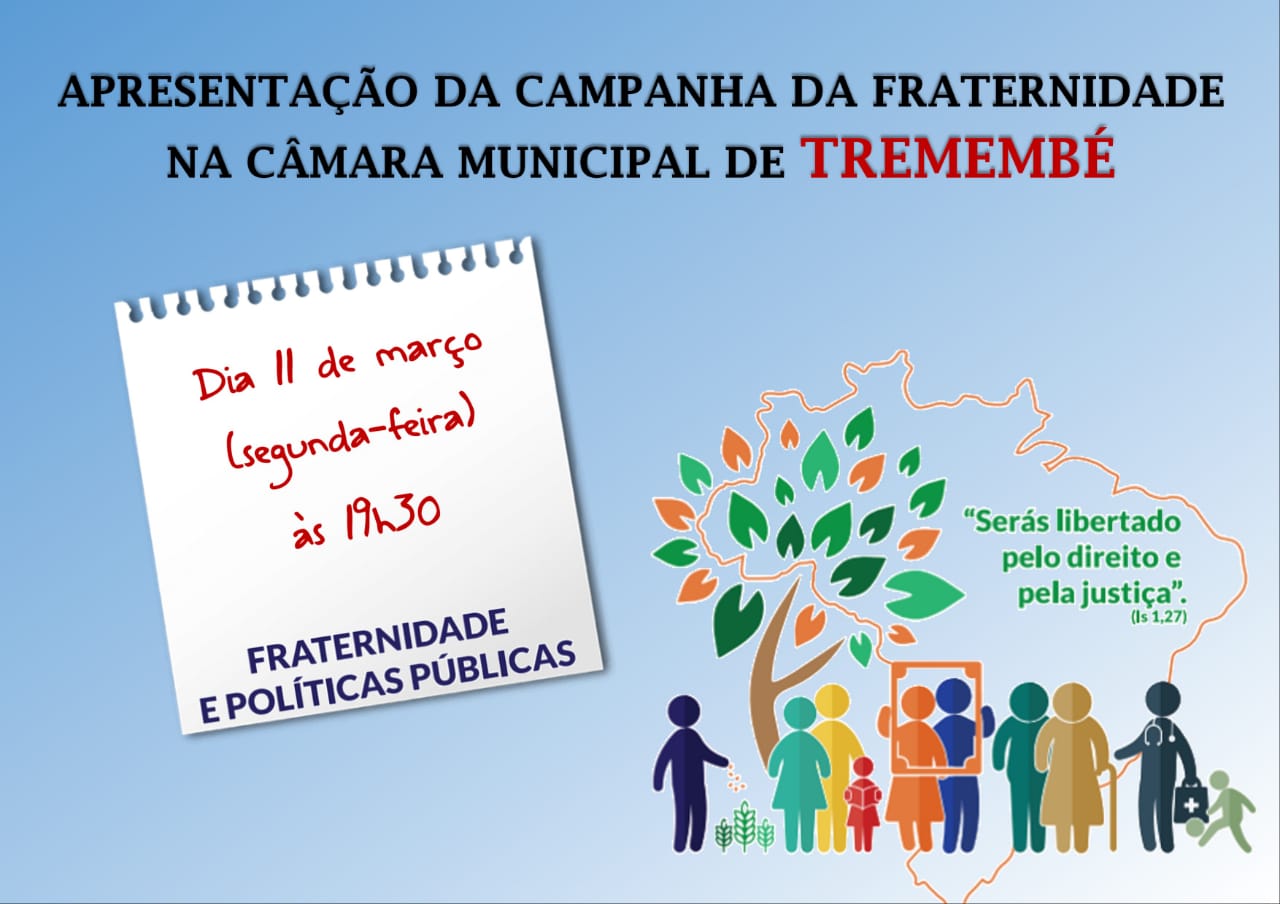 Apresentação da Campanha da Fraternidade na Câmara Municipal de Tremembé.