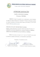 Aviso de Licitação Convite 02-2016 - Processo 259-2016