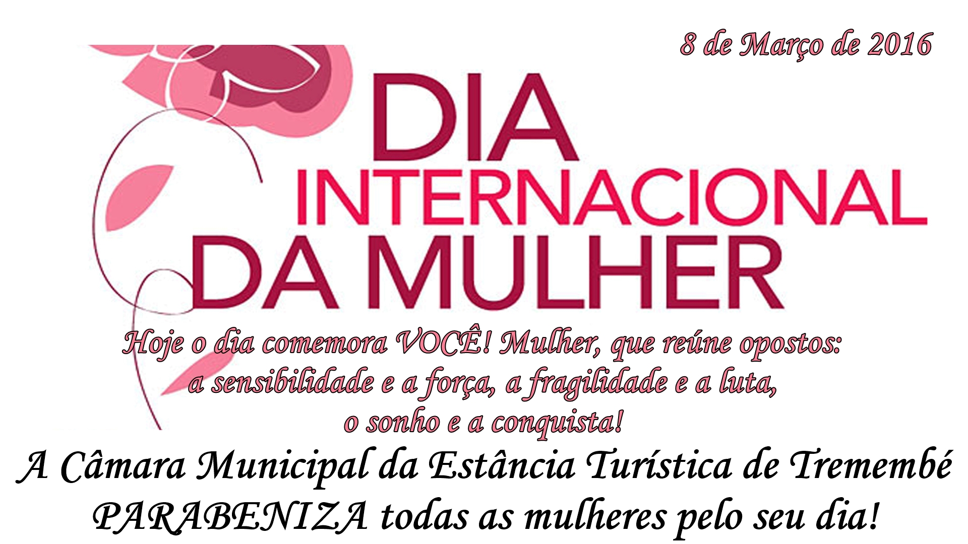 Homenagem as mulheres
