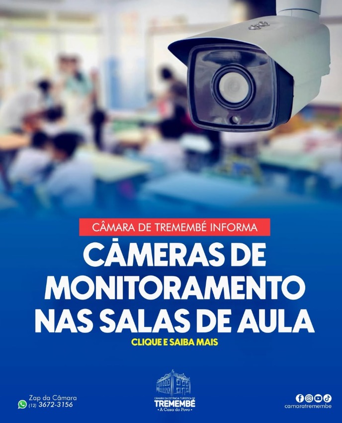 CÂMERAS DE MONITORAMENTO NAS SALAS DE AULA