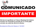 Comunicado Importante – Suspensão de Expediente no período de 22 a 30 de julho corrente. 