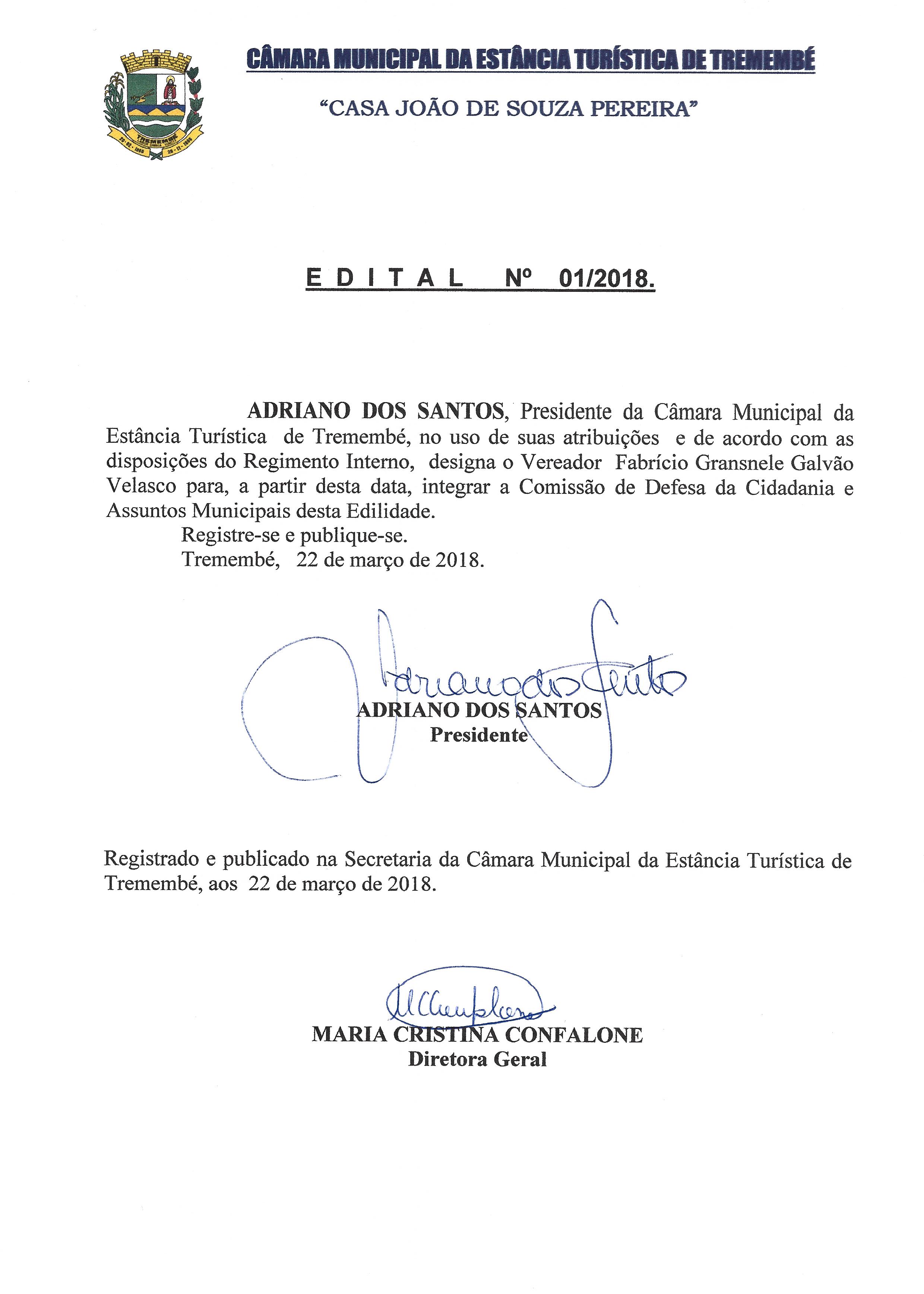 Edital N° 01-2018