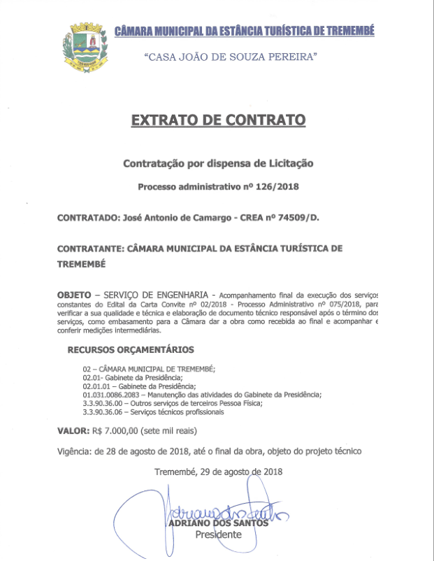 Extrato de Contrato