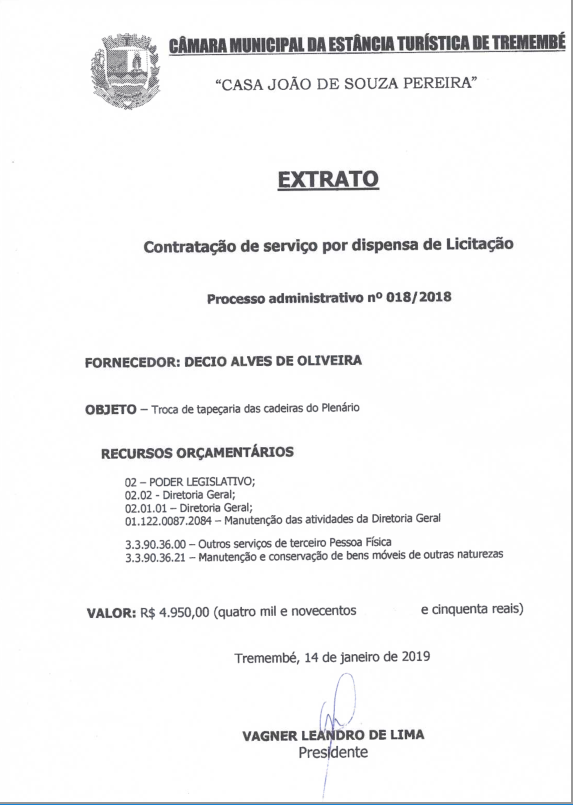 Extrato de Contrato