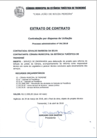 Extrato de Contrato - Processo Administrativo n° 04-2018