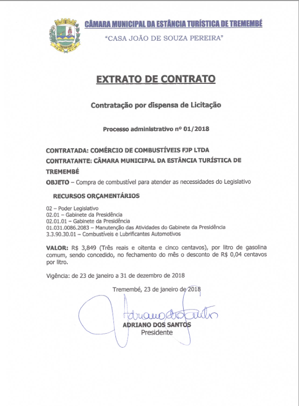 Extrato de Contrato