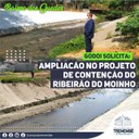 Godoi solicita ampliação no projeto de contenção do Ribeirão do Moinho