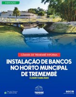 INSTALAÇÃO DE BANCOS NO HORTO MUNICIPAL