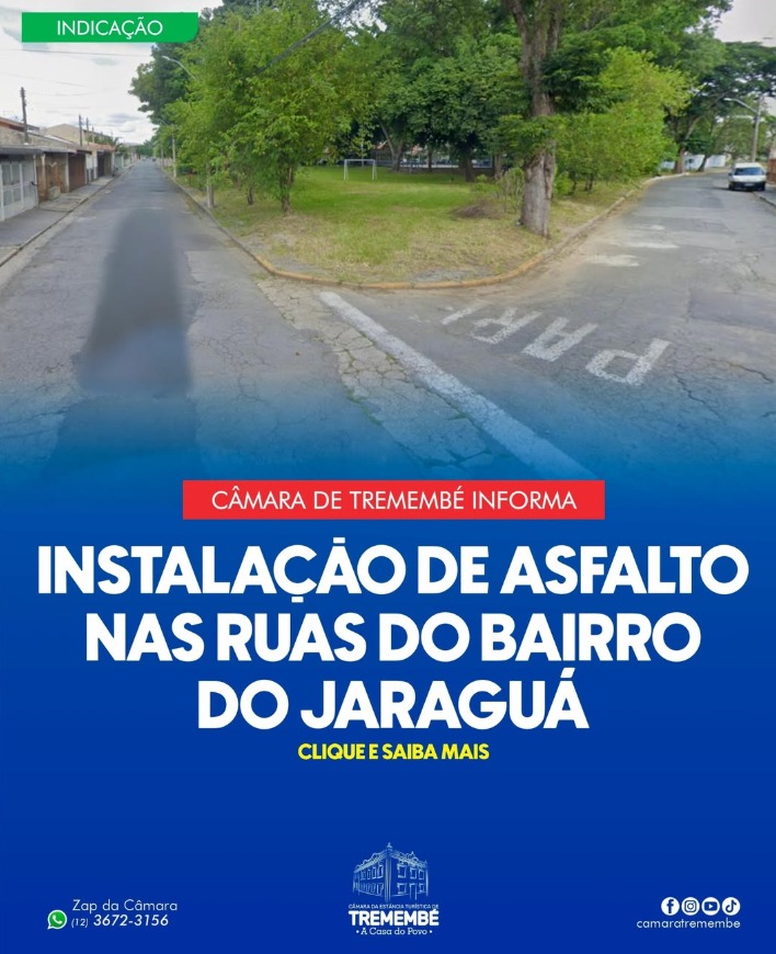  MAIS SEGURANÇA E QUALIDADE PARA O BAIRRO JARAGUÁ! 