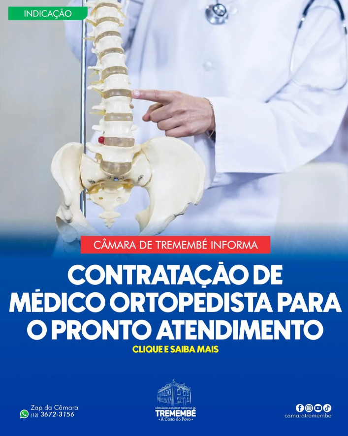 MÉDICO ORTOPEDISTA PARA TREMEMBÉ 