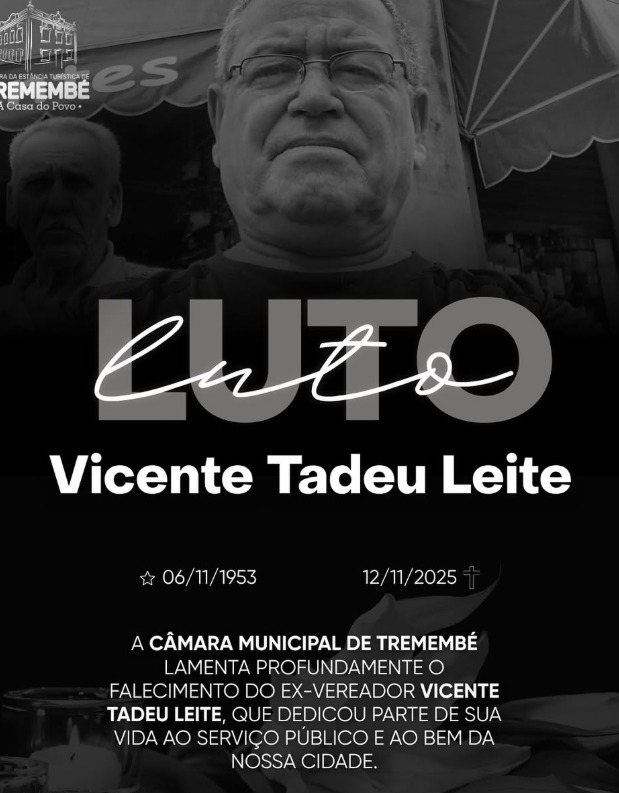 NOTA DE PESAR – VICENTE TADEU LEITE