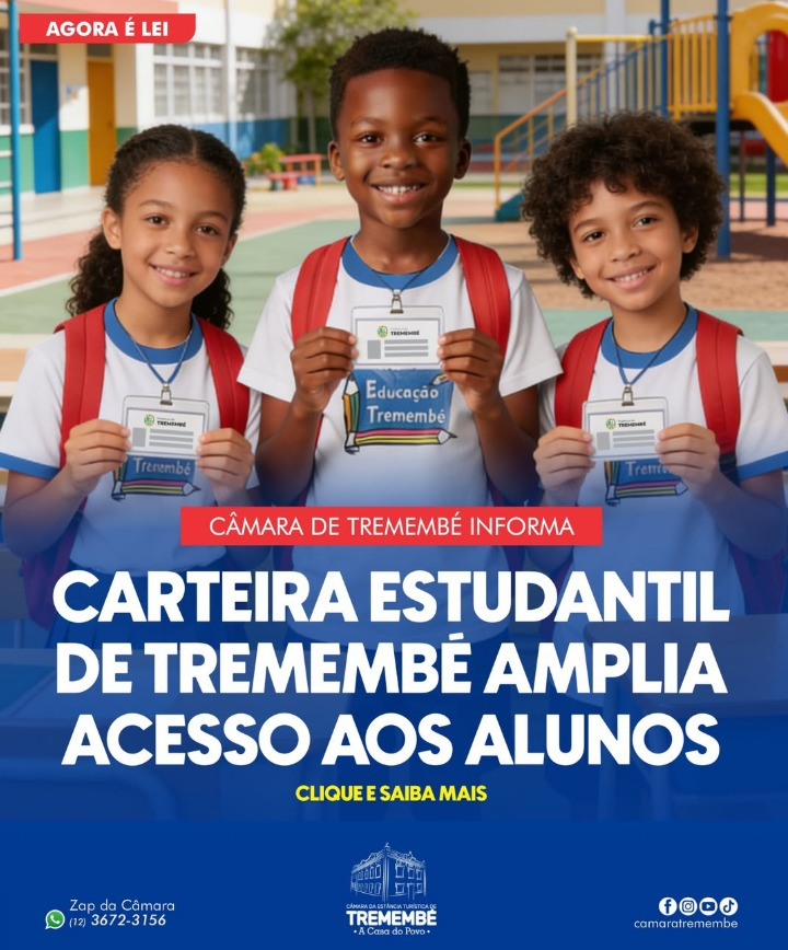  NOVA CARTEIRA ESTUDANTIL MUNICIPAL DE TREMEMBÉ