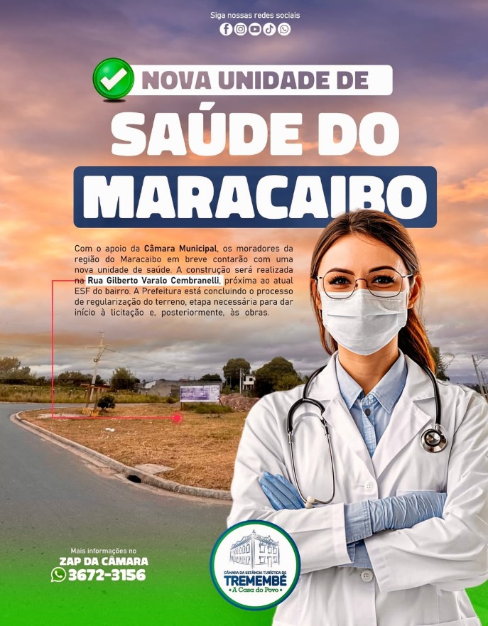  NOVA UNIDADE DE SAÚDE DO MARACAIBO JÁ TEM LOCALIZAÇÃO