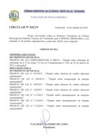 Pauta da 114ª Sessão Ordinária - 21-10-2019