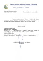 Pauta da 120ª Sessão Ordinária - 02/12/2019