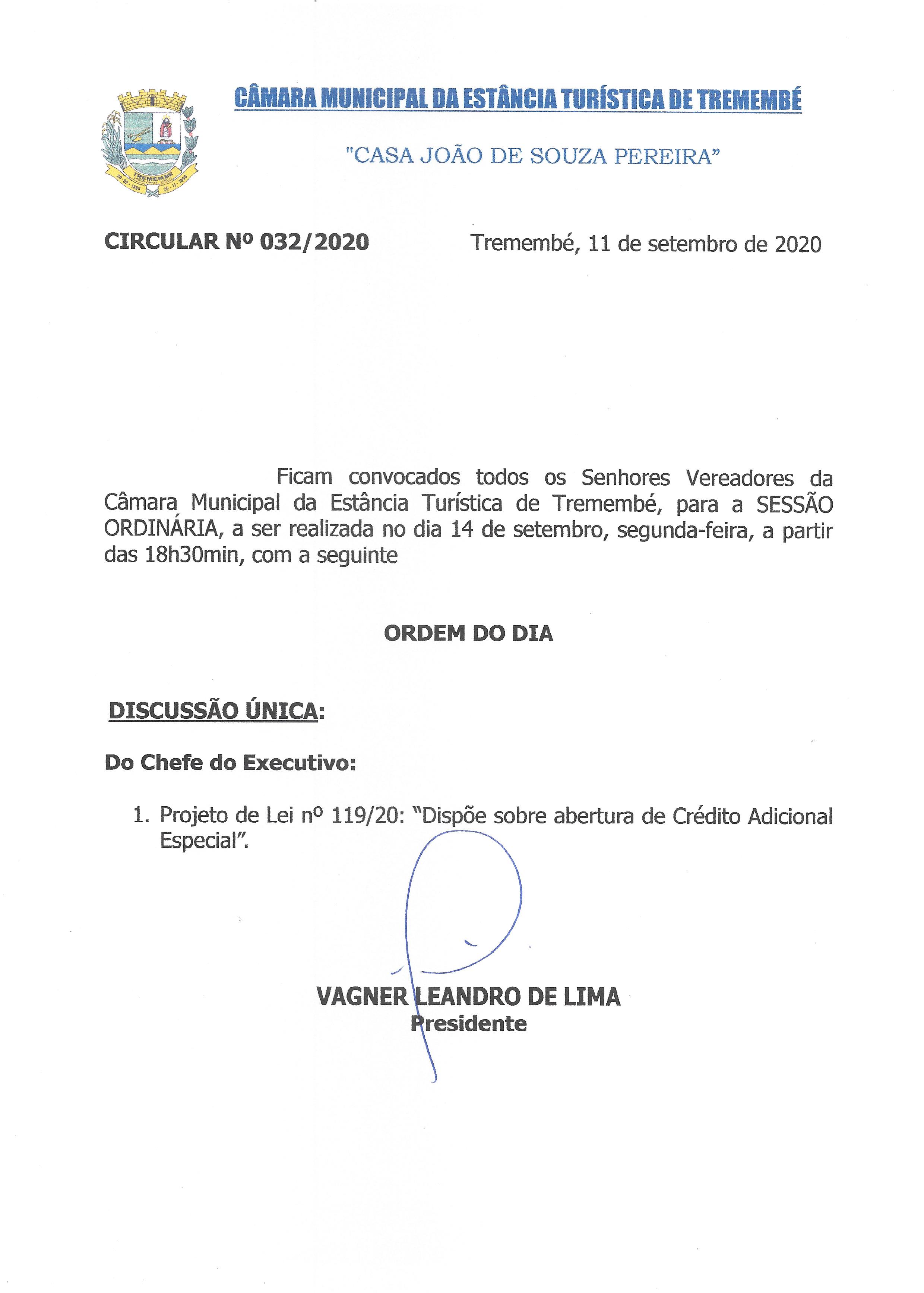 Pauta da 150ª Sessão Ordinária - 14/09/2020