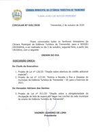 Pauta da 153ª Sessão Ordinária _ 05-10-20