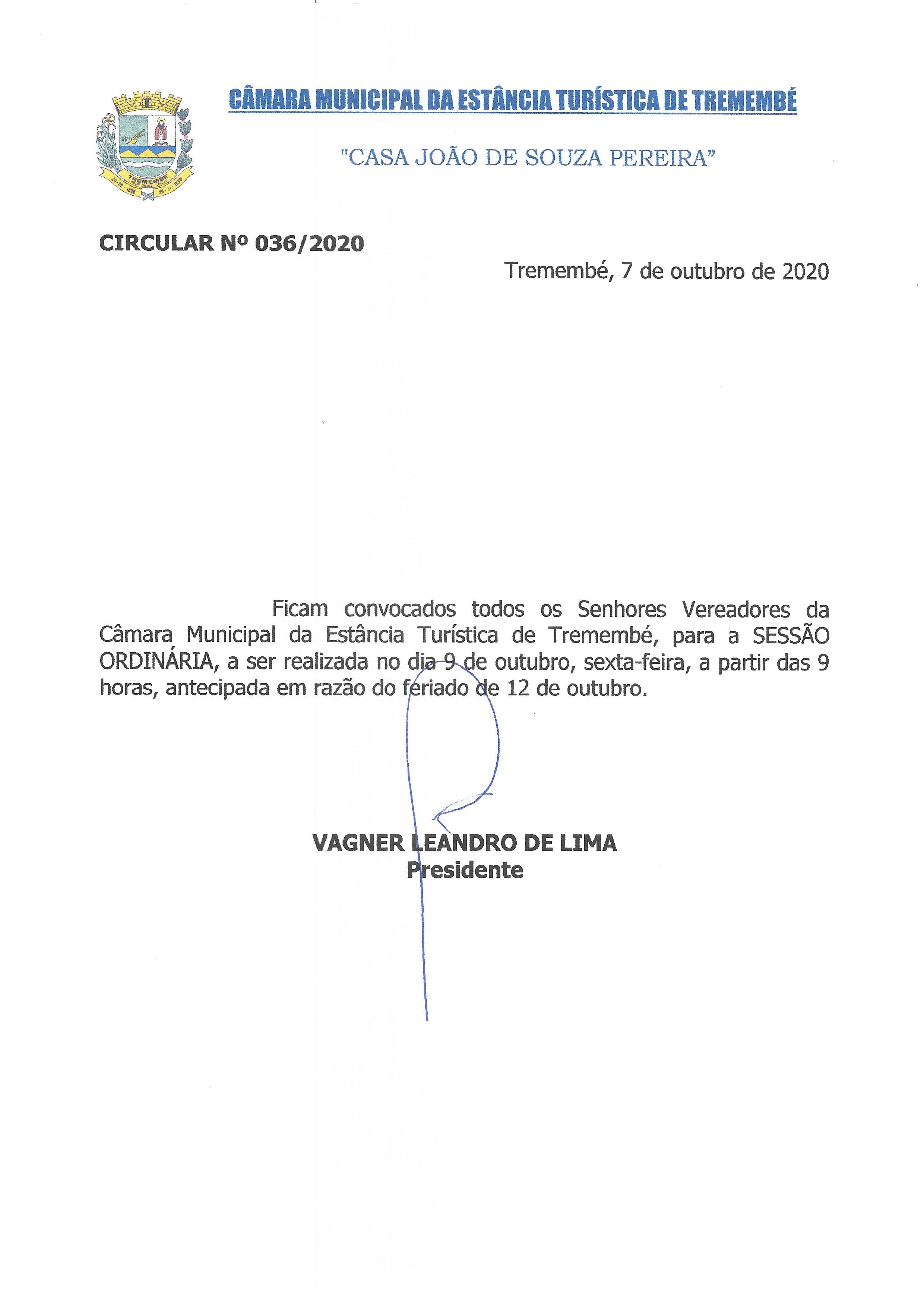 Pauta da 154ª Sessão Ordinária - 09/10/2020