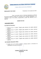 Pauta da 155ª Sessão Ordinária - 19/10/2020