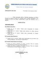 Pauta da 156ª Sessão Ordinária - 26/10/2020