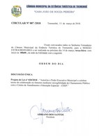 Pauta da 16° Sessão Extraordinária - 14-03-2018