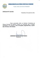 Pauta da 23ª Sessão Ordinária - 02/08/2021