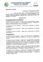 Pauta da 46ª Sessão Ordinária - 15/12/2025