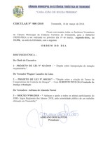 Pauta da 48° Sessão Ordinária - 19-03-2018