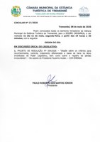 Pauta da 63ª Sessão Ordinária - 11/05/2026