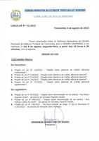 Pauta da 70ª Sessão Ordinária - 08/08/2022