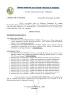 Pauta da Sessão Extraordinária - 21/07/2020