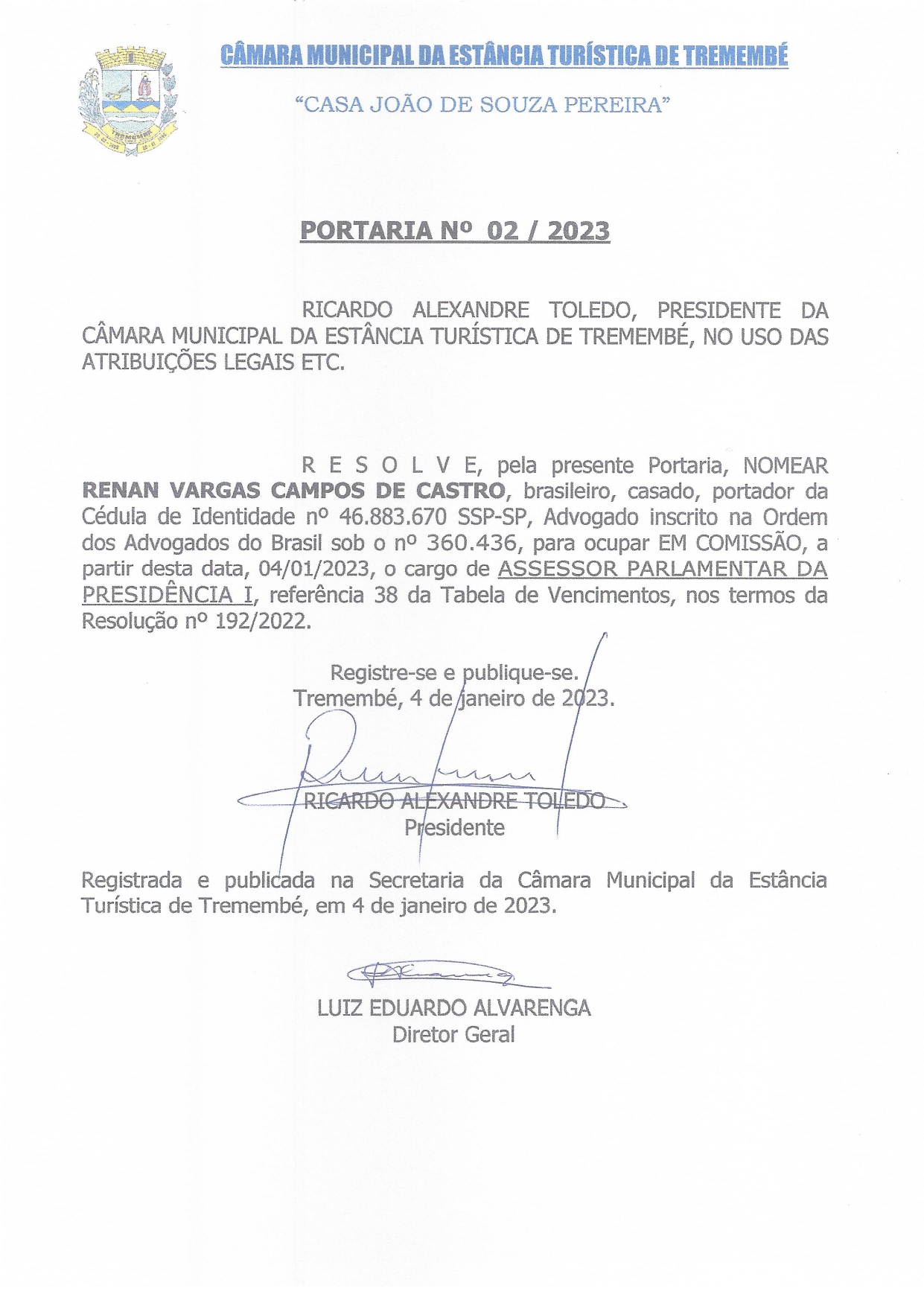 Portaria n° 02-2023