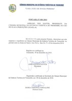 Portaria n° 050-2018 - Suspensão de Expediente