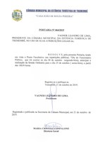 Portaria n° 064-2019 - Antecipação Sessão Ordinária