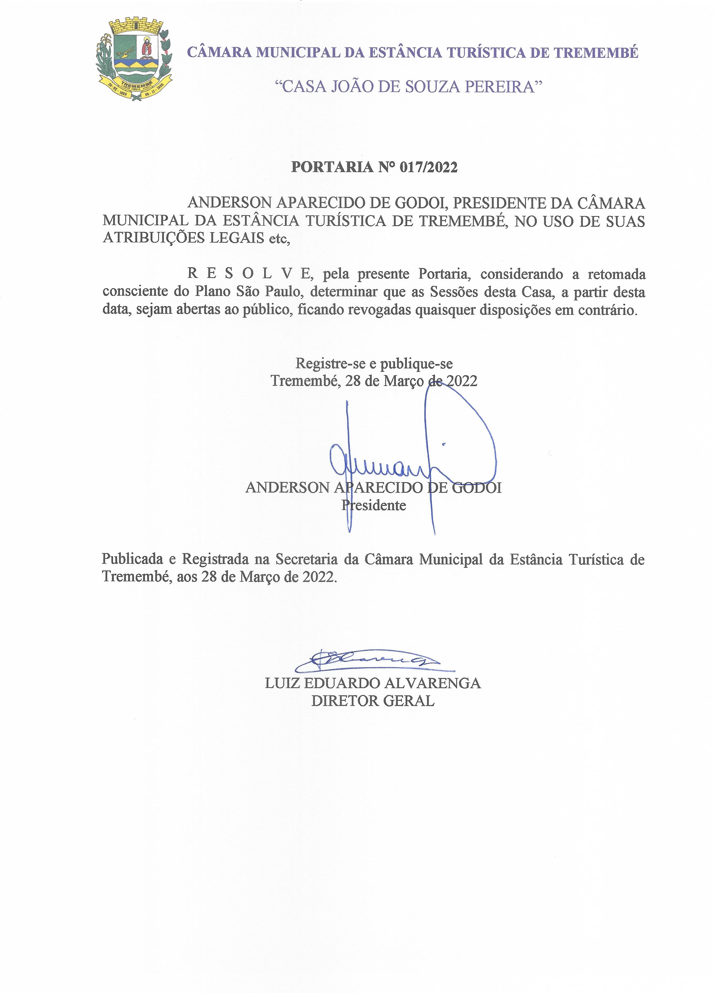 Portaria nº 017/2022