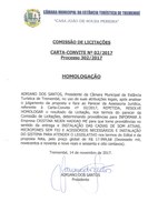 Homologação da Carta-Convite n° 02-2017