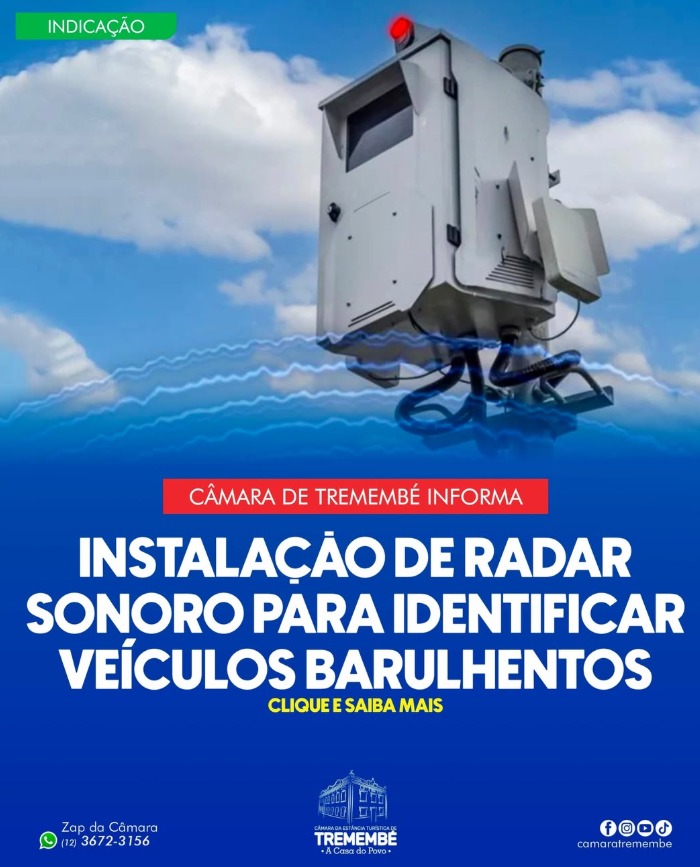  RADAR SONORO PARA CONTROLE DE RUÍDOS EM VEÍCULOS 