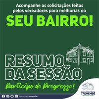 Resumo da 26ª Sessão Ordinária de Tremembé