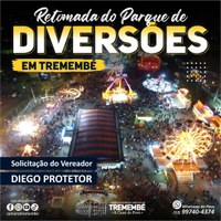 Retomada do parque de diversões nos eventos em Tremembé