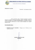 Sessão Extraordinária - 20-12-2019