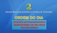 Sessões Extraordinárias - Revisão Anual  da Remuneração do Funcionalismo Público Municipal