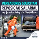 Vereadores Adriano e Silvinho solicitam reposição salarial aos servidores da Prefeitura